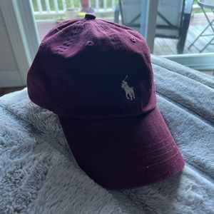 polo ralph lauren burgundy baseball cap